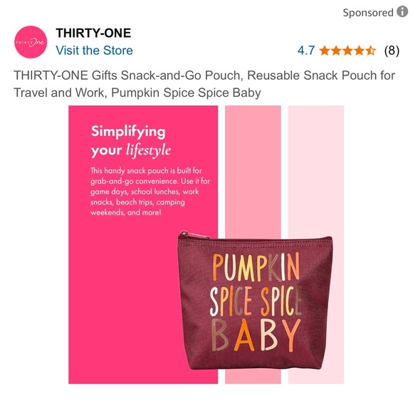 COPY - Thirty One Snack and Go Pouch NWT - Picture 4 of 8